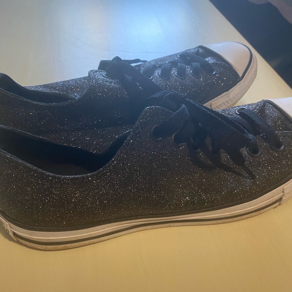 Black Glitter Converse